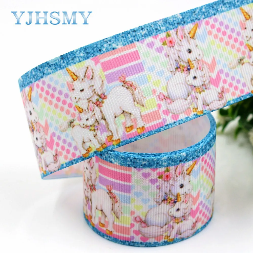 YJHSMY 1712273 38 мм 10 ярдов Мультяшные ленты термопечать grosgrain Свадебные аксессуары DIY