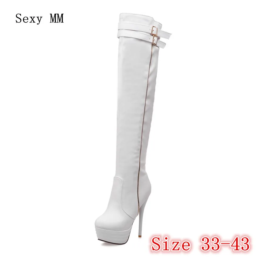 

Spring Autumn Winter Women Over the Knee Boots Platform High Heel Woman Thigh High Boots Plus Size 33 - 40 41 42 43