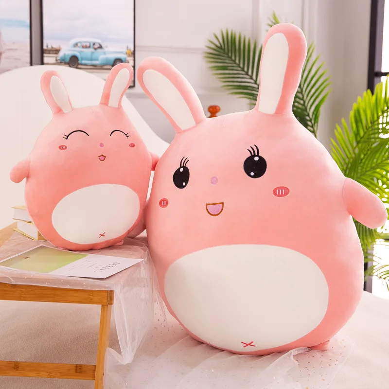 Супер милый толстый розовый кролик плюшевая игрушка мягкие Kawaii животные