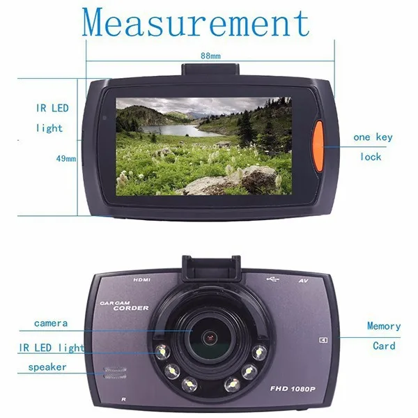 Best SellinG 2.7&quot G30 HD 1080P Car DVR Novatek Camera Vehicle Recorder Dash Cam With Motion Detection Night Vision G-sensor |