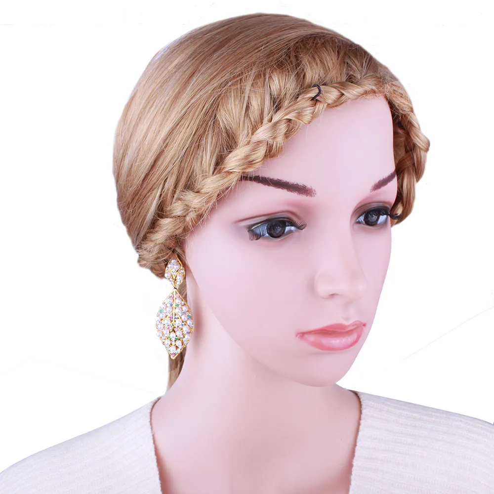 

korean earrings Exquisite imitation pearl drop earrings long crystal earrings for women Fashion Wedding Jewelry