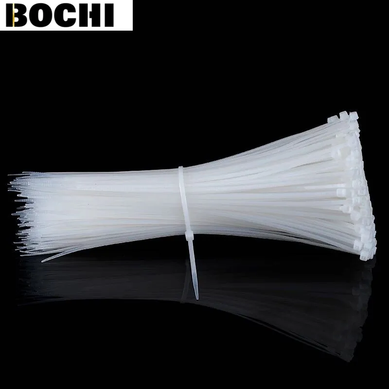 

Free shipping 100Pcs width7.8mm 8*400mm Self-Locking White BlACK acidproof Nylon Wire Cable Zip Ties.cable ties