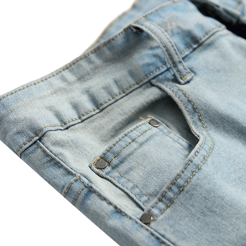 Шорты HMILY мужские из денима модные тонкие рваные джинсы в ретро стиле