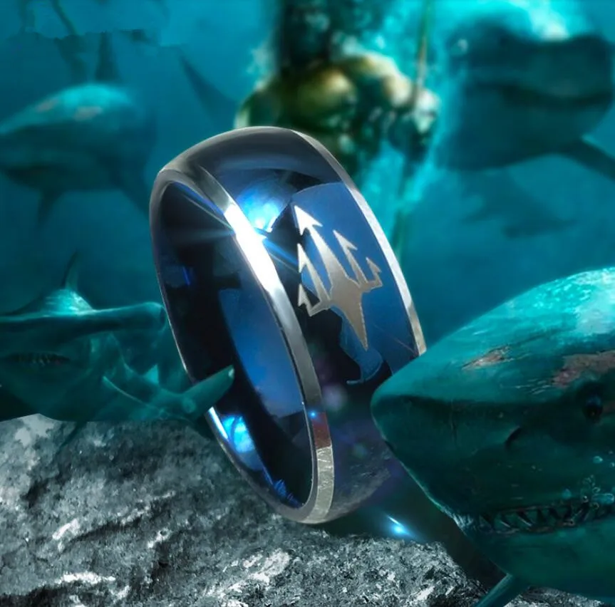 Кольцо Из Вольфрамового золота Aquaman размер 8 11|Кольца| |