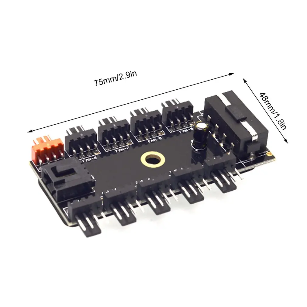 10-Port 12V 4 Pin PWM CPU Cooling Fan Hub SATA Controller Power Supply Spliter Adapter Computer Function | Компьютеры и офис