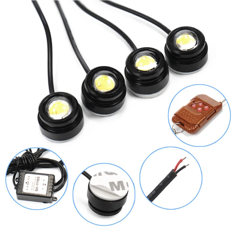 MOOSEDi Wireless Remote Control Flashing Eagle Eye Light Strobe Flash Warning Daytime Running DRL Car LED DC 12V | Автомобили и