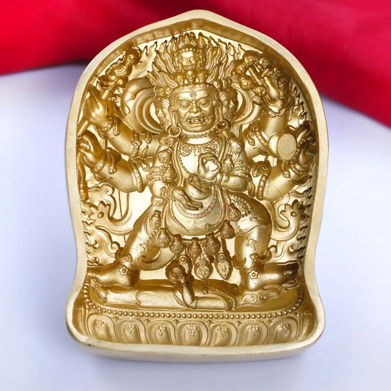 

Tibetan Buddhism / black Mahaga dharmapalas TSA TSA six arm mold / Brass / tsa tsa par Buddha boutique dedicated to Religion