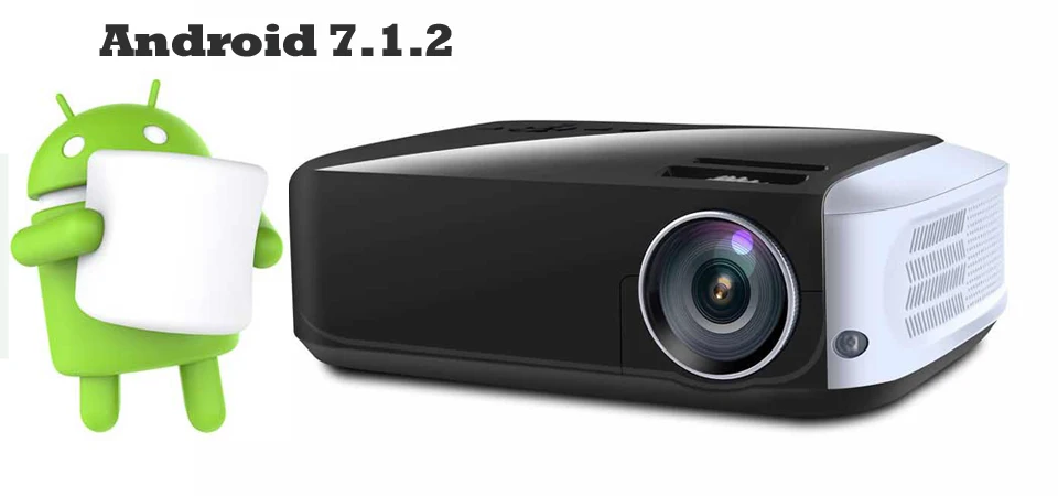 WZATCO T8 светодиодный проектор USB Android 9,0 дополнительно Wifi умный домашний кинотеатр проекторы HDMI Full HD 1080P светодиодный проектор