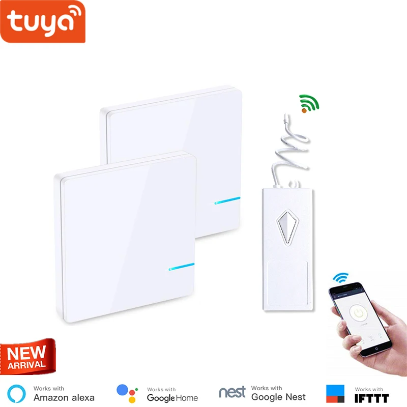 2 переключатель управления 1 Свет Tuya Smart life беспроводной wi fi с дистанционным