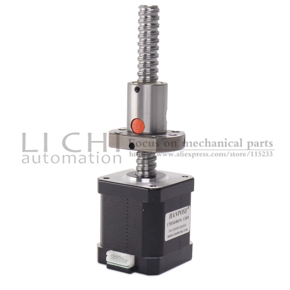 17hs8401s 48 мм 1.8A шаговый двигатель с шариковым винтом sfu1204 nema17 42 для гравировального