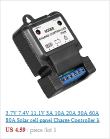 10A 20A 30A ШИМ 12 В 24 В Солнечный контроллер с ЖК-функцией Dual USB 5VDC Выходная панель солнечных батарей регулятор заряда батареи
