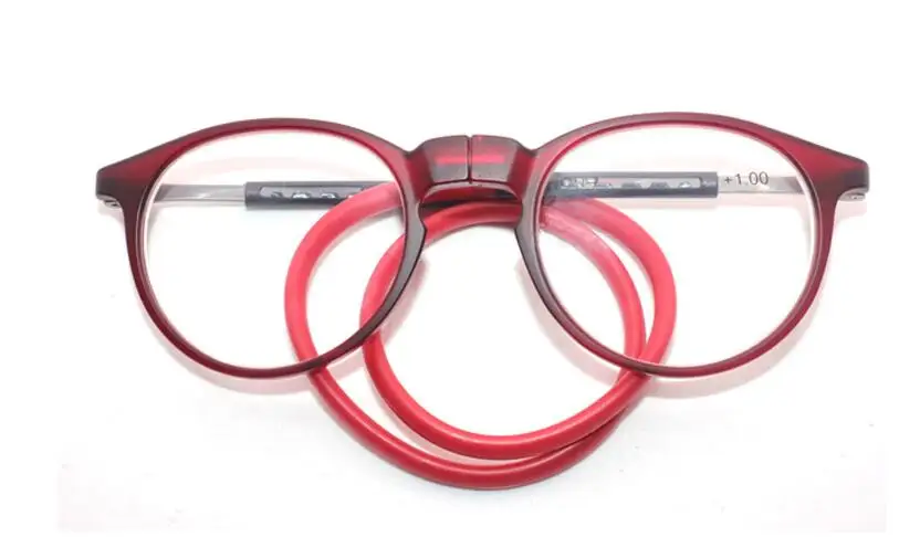 Круглые магнитные очки для чтения с силиконовой шеей висячий зажим на Магнитном