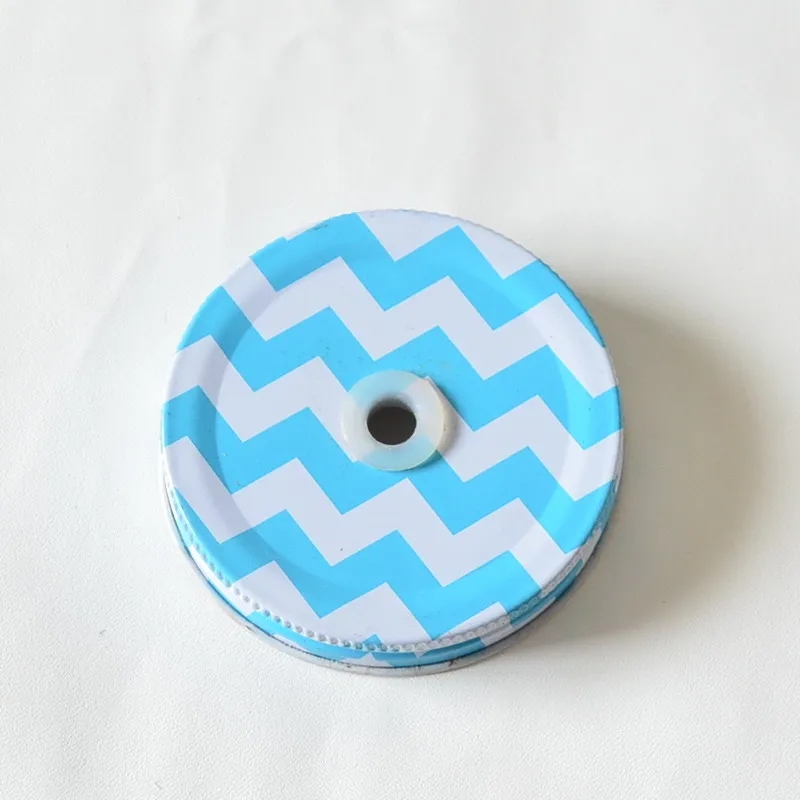 4 шт./лот Mason Jar Lids Daisy check Cut mason баночки с отверстиями для соломинки волнистые