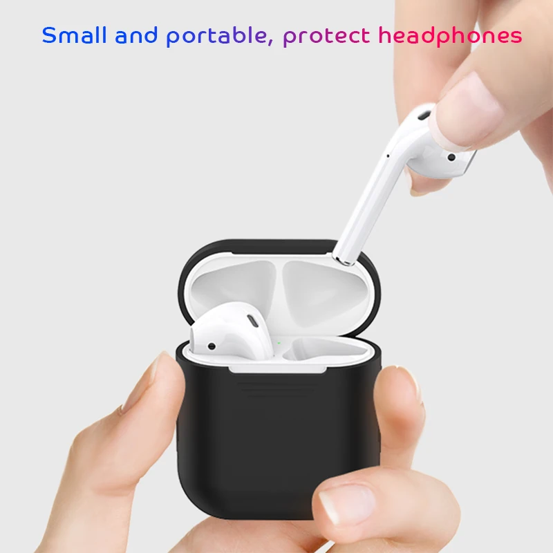 Мягкий силиконовый защитный чехол для наушников Apple Airpods AirPods Противоударная