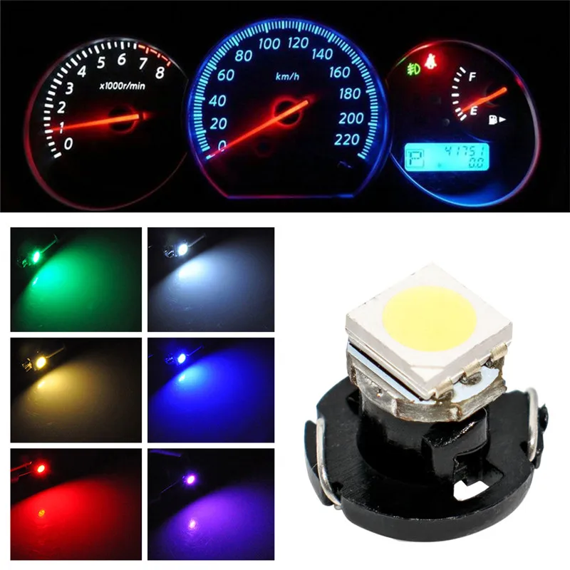 10 шт. Автомобильные светодиодные лампы 7 цветов T4.7 5050 1 SMD | Автомобили и мотоциклы