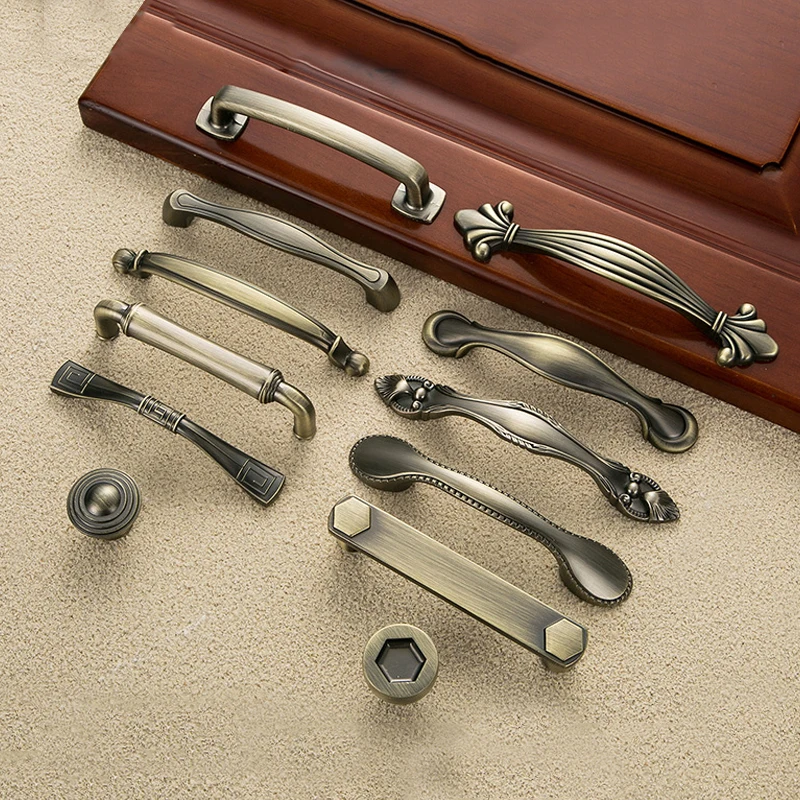 2 шт. античные дверные ручки и металлический ящик тянет старинные кухонные для