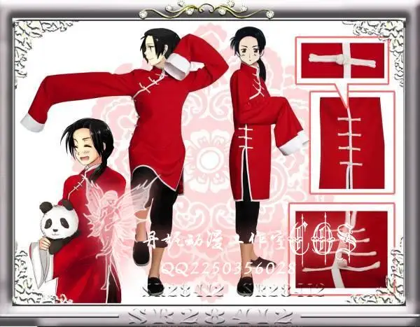 

Axis Powers Hetalia APH China Cosplay Costume Tang Suit 11
