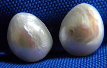 

hot sell new - free shipping 1379 White Baroque Freshwater Pearl Silver Stud Earring