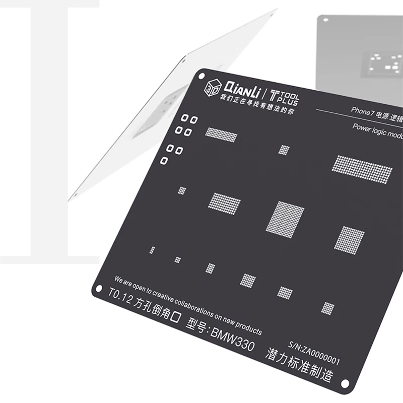 3D Power Logic Module трафарет с квадратным отверстием черная оправа жестяная стальная