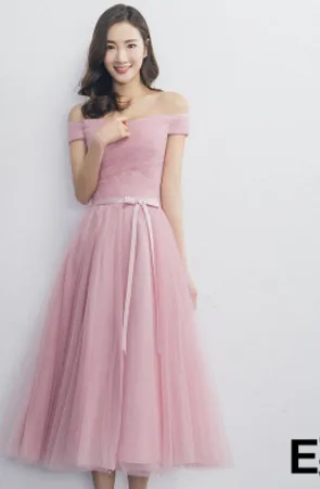dusty pink e Vestido De Noiva Синий bridaesmaid платья Чай-с рукавом средней длины Милая Дешевые Простой Пром Выпускной официальная Вечеринка платье - Цвет: dusty pink e