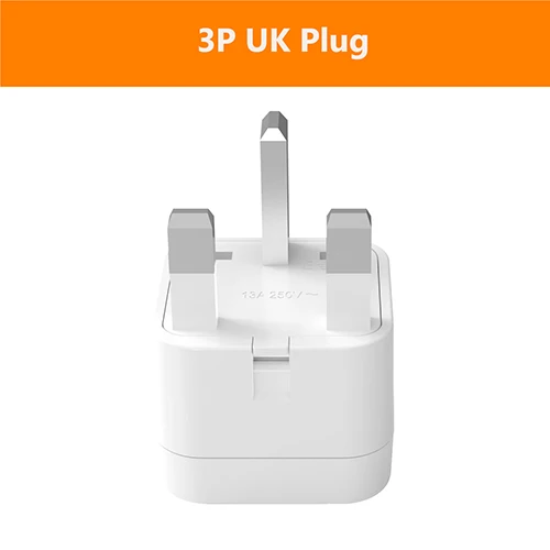 3P UK Plug ORICO ABS адаптер для путешествий, универсальный адаптер питания, зарядное устройство, настенная электрическая розетка, конвертер, адаптер питания, защита от перенапряжения - Цвет: 3P UK Plug