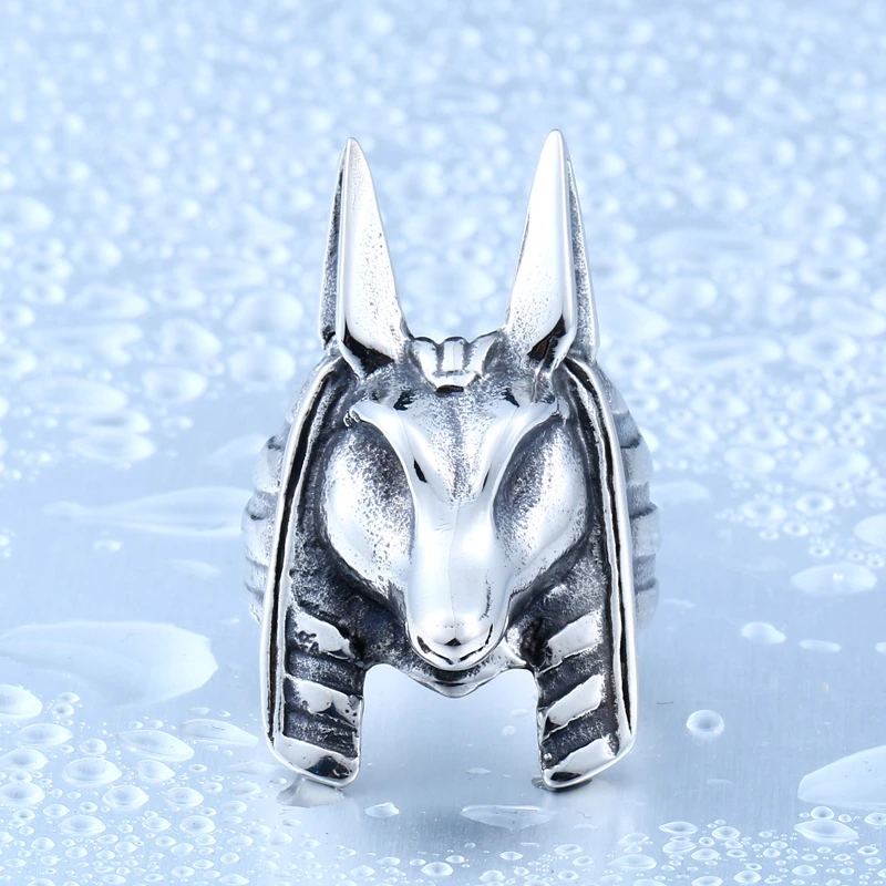 DoreenBeads Египет Миф Бог Anubis кольцо для мужчин Нержавеющая сталь панк ювелирные
