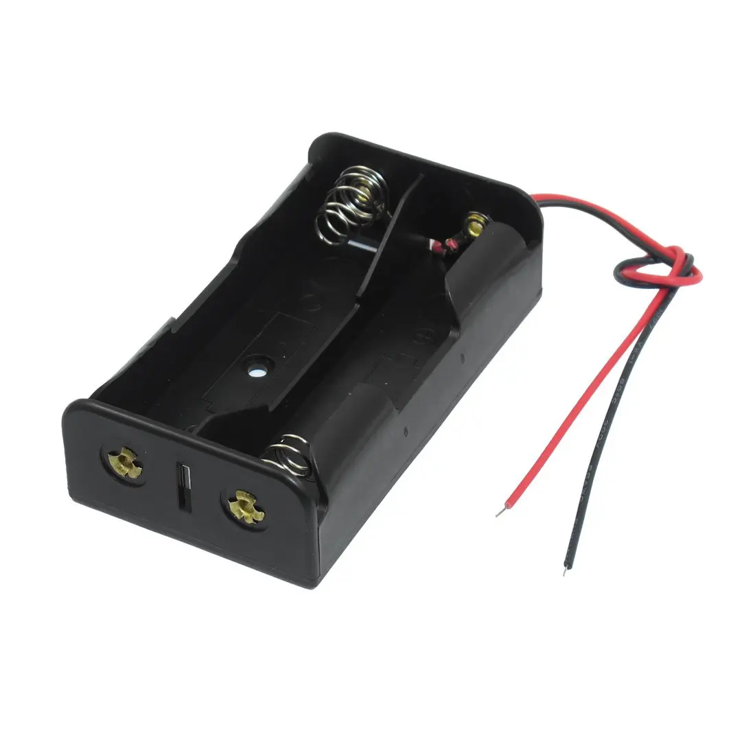 Совершенно новый черный 2x3 7 V 18650 заостренный наконечник батареи держатель Чехол w