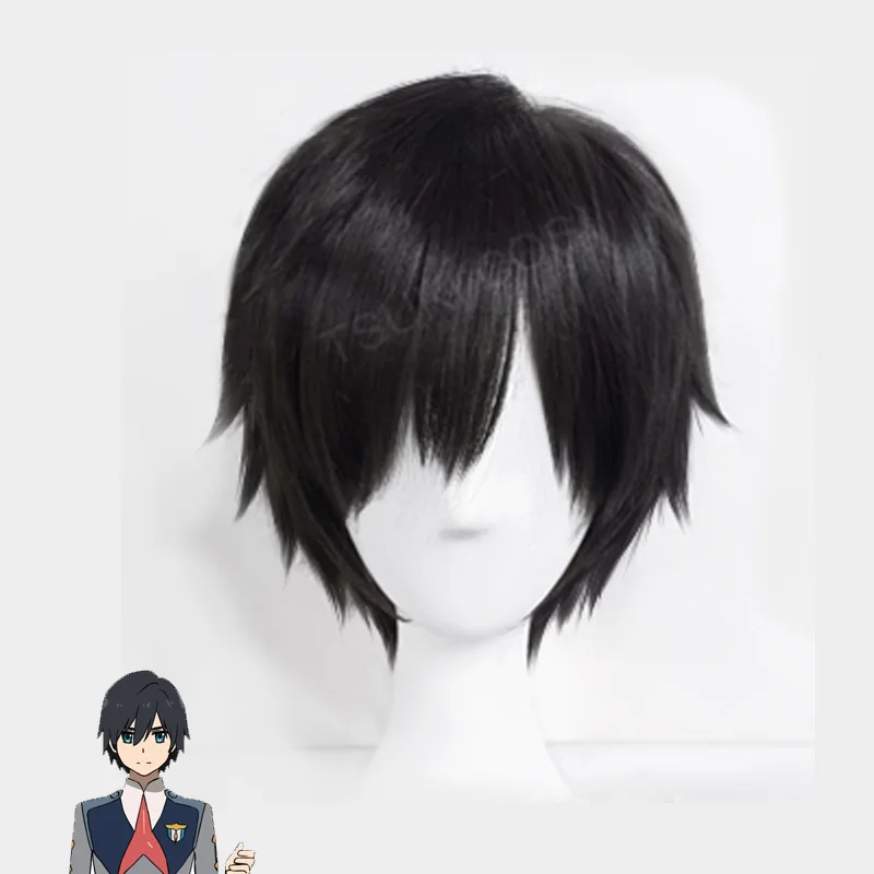 2018 японский аниме DARLING in the FRANXX Косплей Hiro косплей женские короткие черные волосы