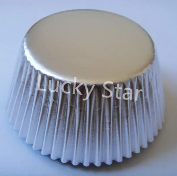 100 шт. серебряная фольга кекс лайнер свадебные выпечки чашки булочки случаи