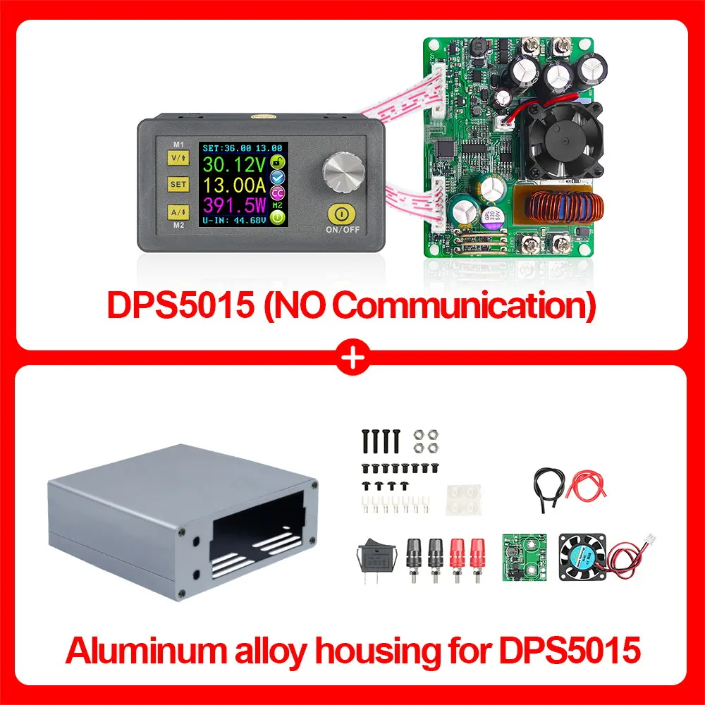 DPS5015 Case A2 RD DP и DPS источник питания 2 вида корпус постоянного напряжения тока корпус цифровой контроль понижающий преобразователь напряжения только коробка - Цвет: DPS5015 Case A2