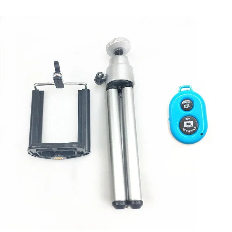 with clip and remote FGHGF Bluetooth пульт дистанционного управления штатив кронштейн для iPhone Мини Портативный Монопод Выдвижная камера стенд Универсальный телефон штативы - Цвет: with clip and remote