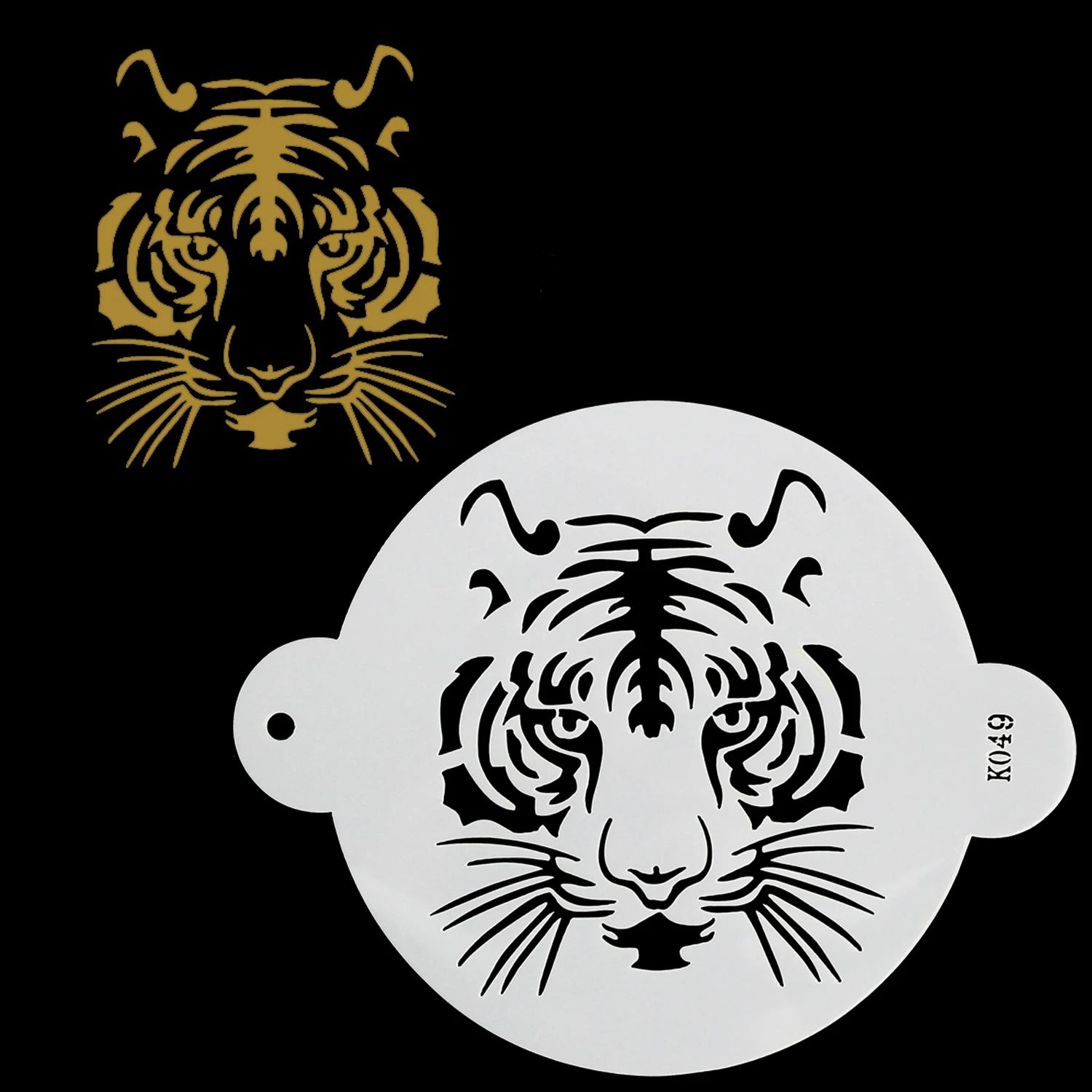 

1Pc Tiger shape Plastic Cake Stencils Spray Stencils Birthday Cake Mold Decorating Bakery Tools DIY Mould Fondant Template