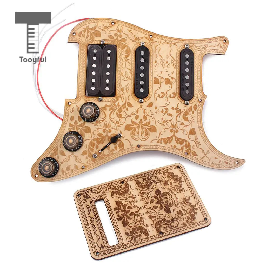 Tooyful Maple Wood SSH Prewired Alnico V Humbucker Pickguard набор царапин для сменный фиксатор
