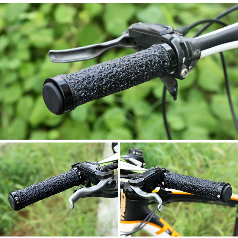 1 пара ручек для руля велосипеда Нескользящая силиконовая рукоятка с алюминиевым