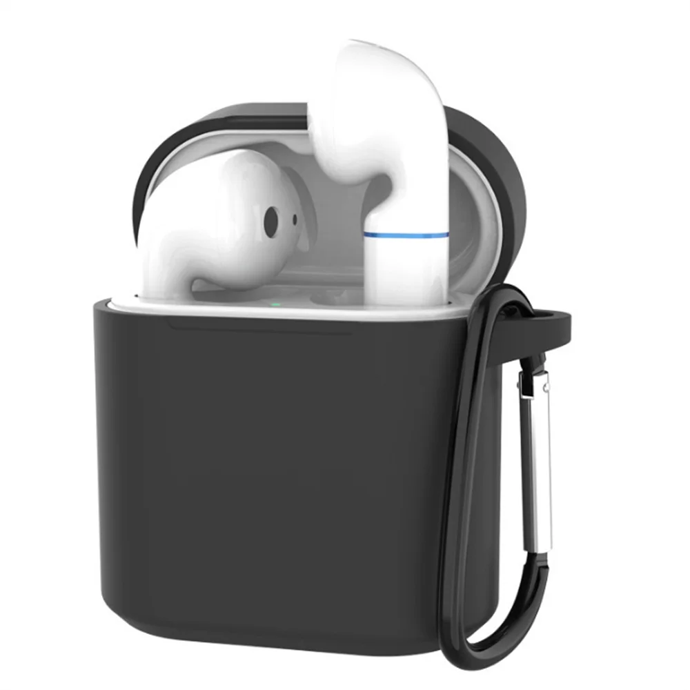 Black Мягкий силиконовый защитный чехол AKBNSTED для Honor FlyPods/FlyPods Pro для huawei FreeBuds 2 Pro, противоскользящий чехол для зарядки - Цвет: Black