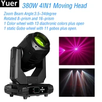 new stage moving head lighting 380w beam spot wash zoom 4in1 moving head dj disco light club music party bar stage effect lights