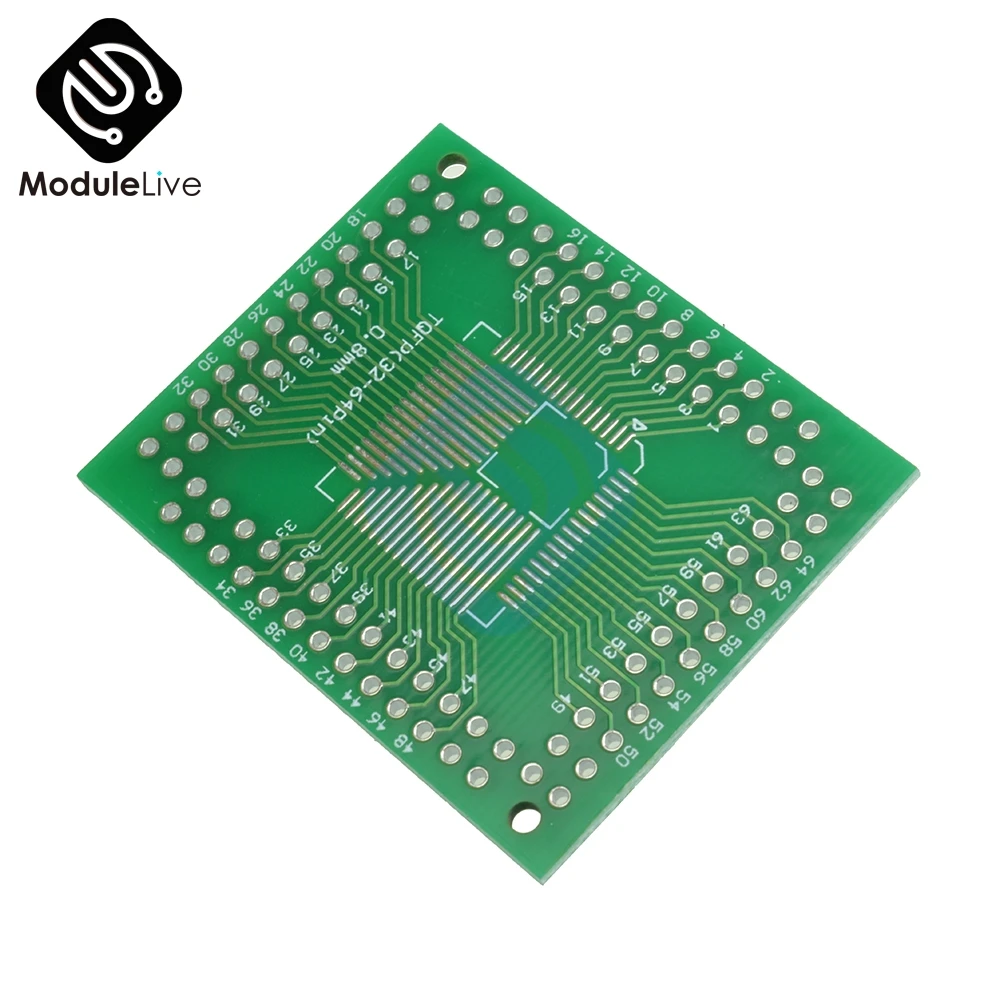 2 шт. адаптер QFP/TQFP/LQFP/FQFP 32/44/64/80/100 для DIP PCB плата конвертер Diy|Детали и аксессуары