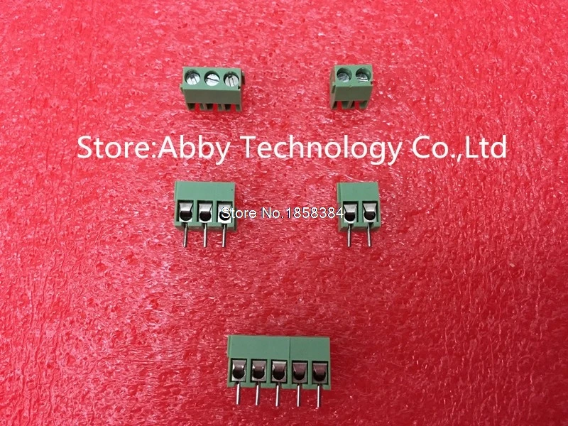 20 шт. прямая штифтовая Клеммная колодка 2P 3P 3 5 мм 2pin 3pin зеленый KF350 для печати на