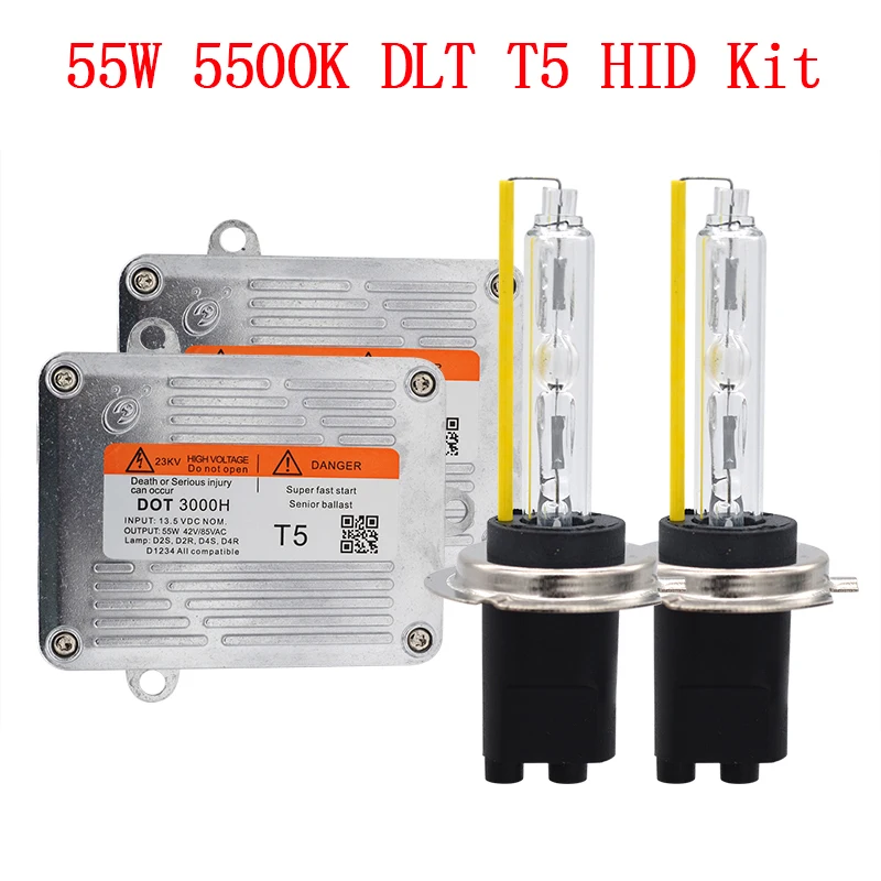 Автомобильная фара Xenon H7 5500K Быстрый яркий HID ксеноновый комплект DLT T5 балласт 55 Вт