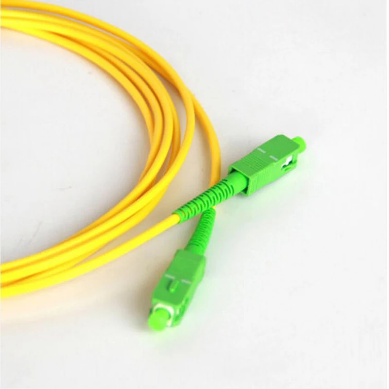 

Fiber Optic Jumper Cable 10pcs/bag SC/APC-Patch Cord PVC Yellow 3.0mm 9/125 Singlemode Simplex Fiber Jumper