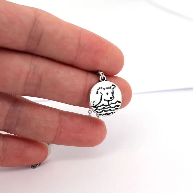 

hzew cute swimming dog pendantnecklace dogs necklaces gift