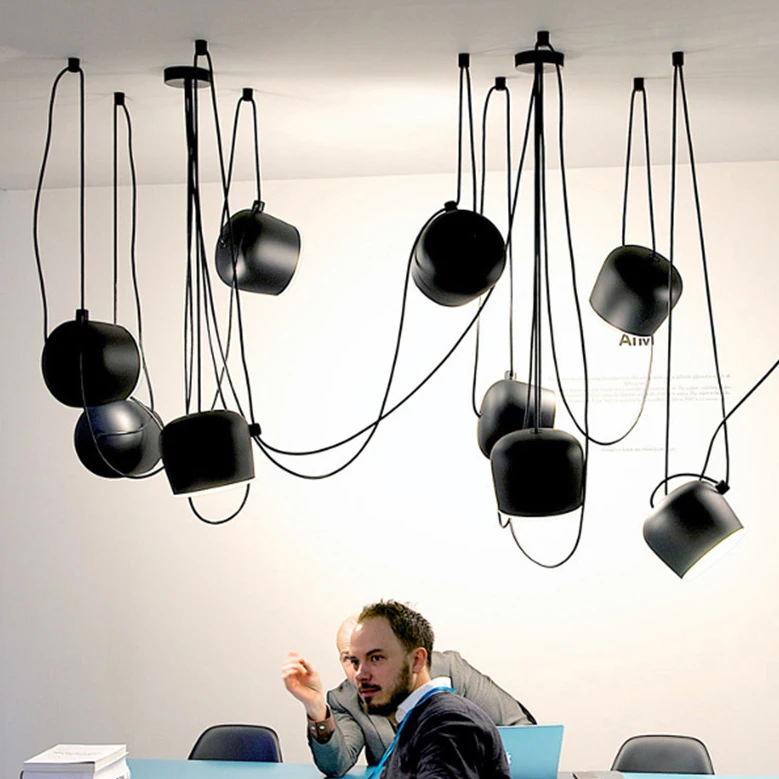 Современная маленькая Подвеска Барабан светильники в скандинавском стиле