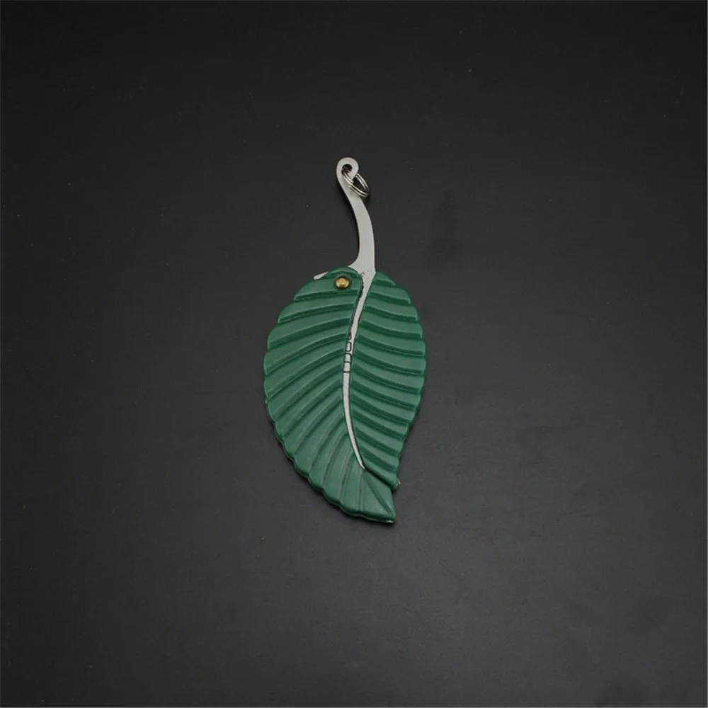 Multifunction Stainless Steel Leaf Shape Folding Knife Fruit Camping Outdoor Kitchen Tools Survival Knives
