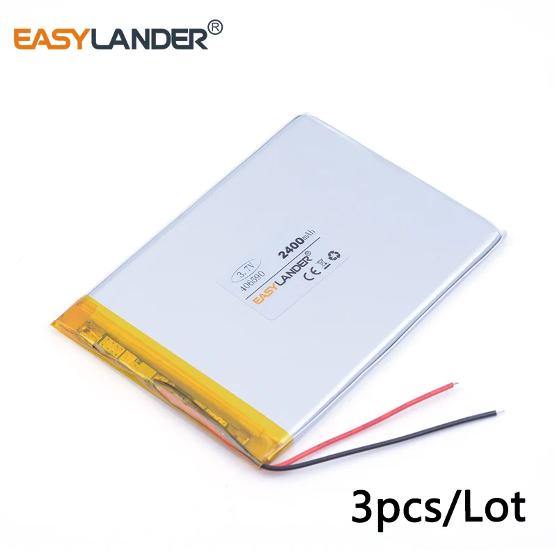 3 шт./лот 7 в литий-ионная полимерная аккумуляторная батарея 406590 2400 мАч для wisdom cool x5