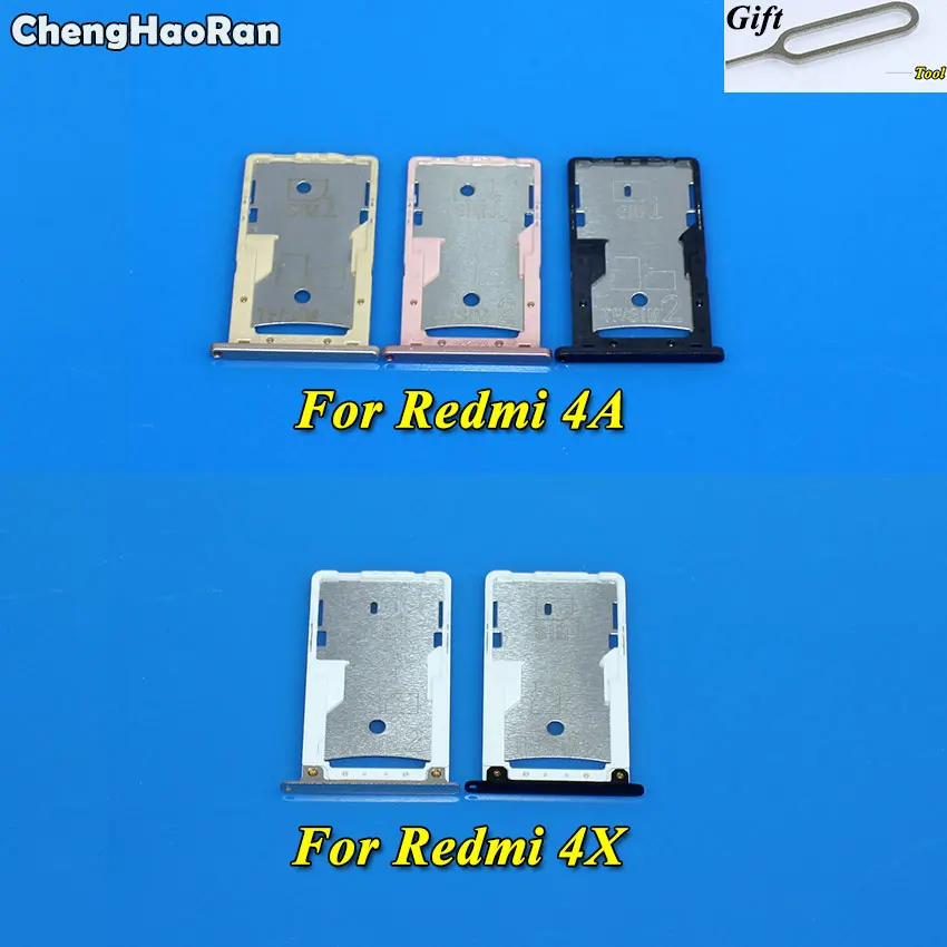 ChengHaoRan для Xiaomi Redmi 4A 4X SIM лоток Новый слот Sim карты держатель адаптер с