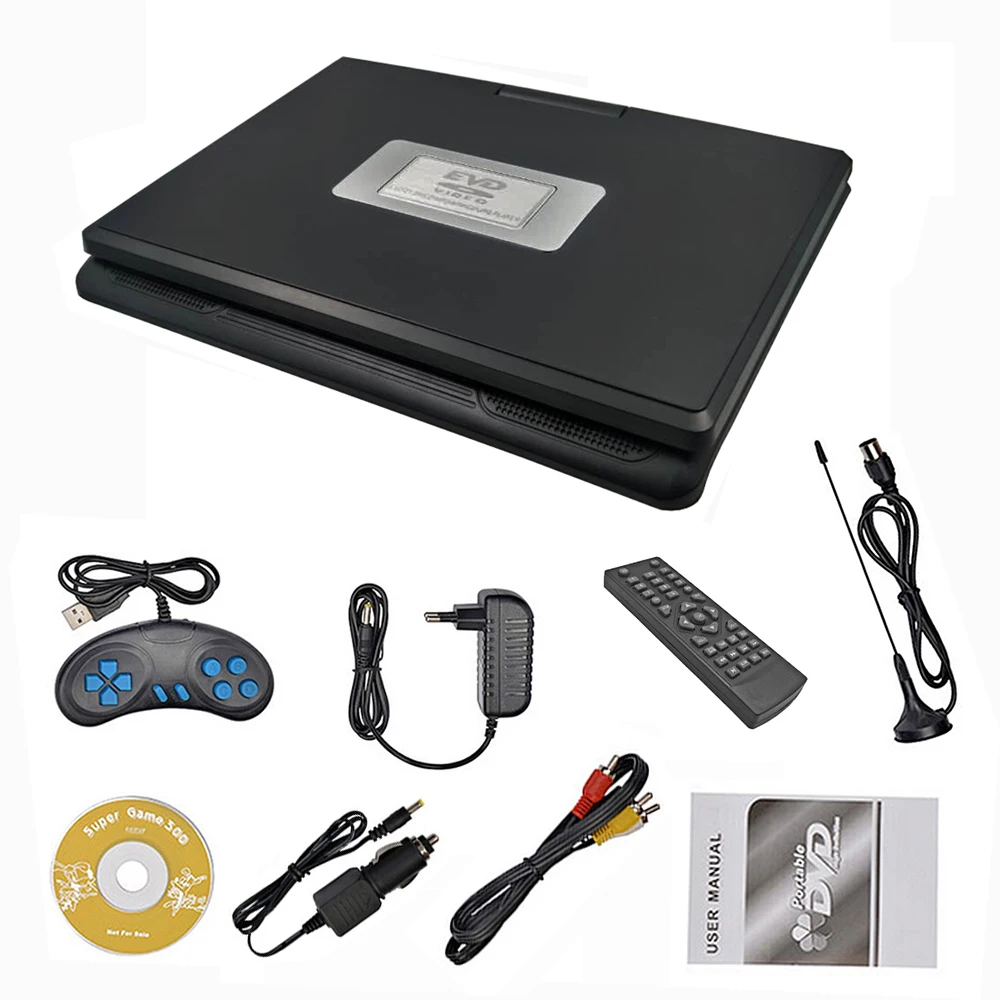НОВЫЙ 9 8 дюймов Портативный DVD EVD VCD SVCD CD плеер с функцией игры и радио ТВ AV