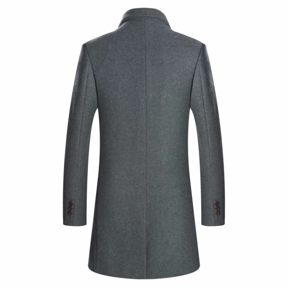 

2021 Winter Long Men Single Breasted Wool Overcoat Mens Slim Thick Warm Business Casual Jackets Trench Coat men's coat M-3XL