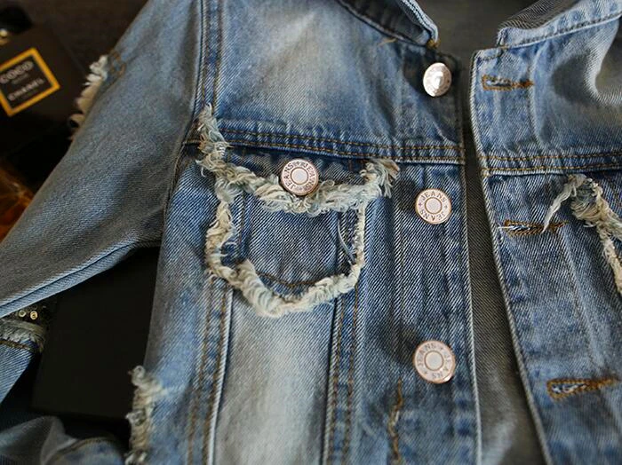 New 2017 Girl Jackets Girl's Denim Outercoat Children Outerwear Spring and Autumn Clothes Kids Jeans For 1-12T | Детская одежда и