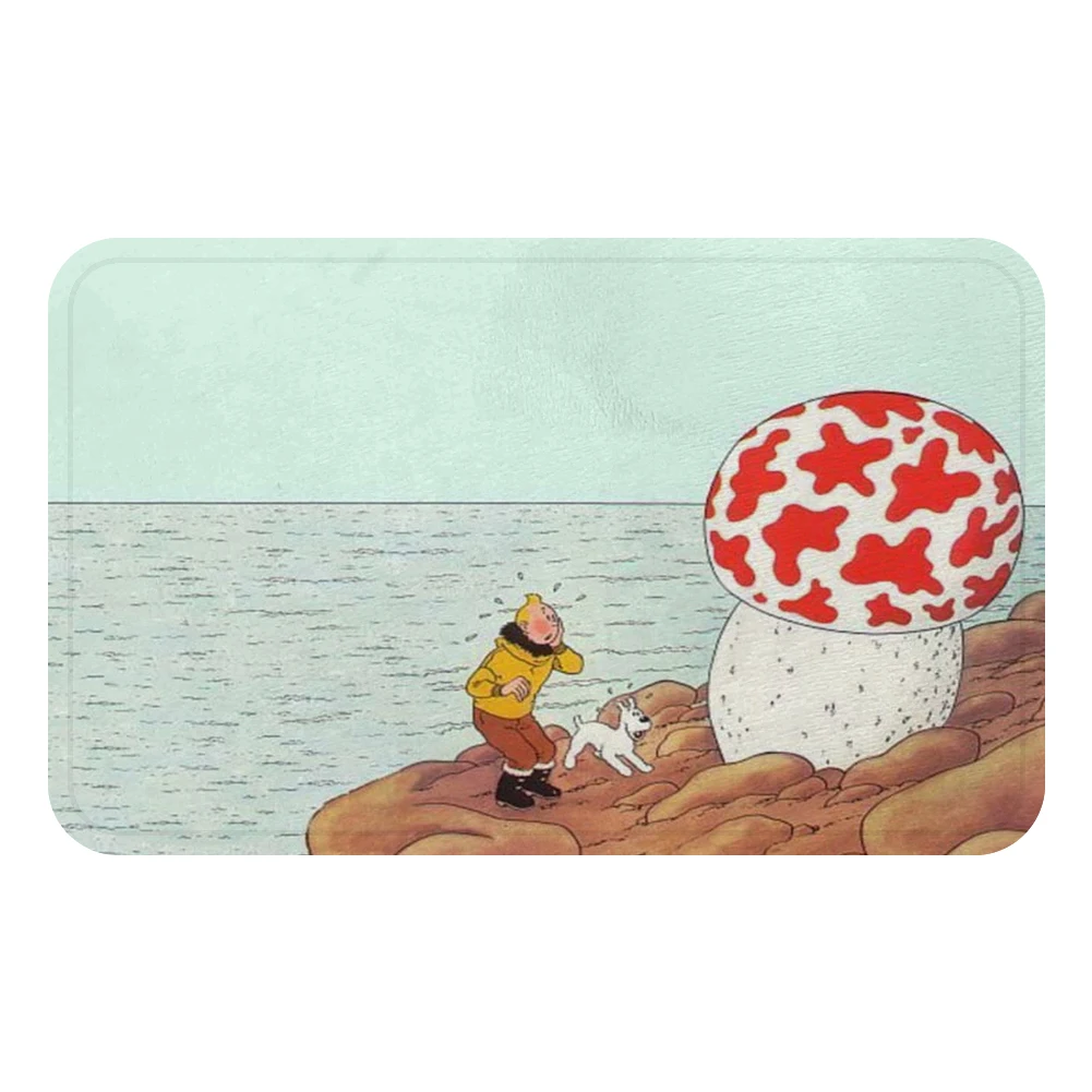 Цвет: желтый Tintin Adventure собака тропический лес коврик для ванной кухонный ковер декоративные Противоскользящие коврики для комнаты пол бар коврики двери домашний Декор подарок - Цвет: Цвет: желтый