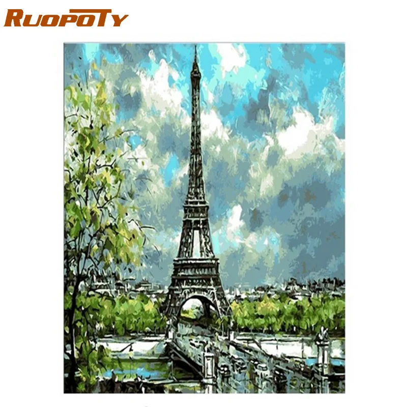 Ruopoty рамка Лебедь животные DIY картина по номерам Настенная картина акриловая холст картина для свадебного украшения Прямая - Цвет: 1777